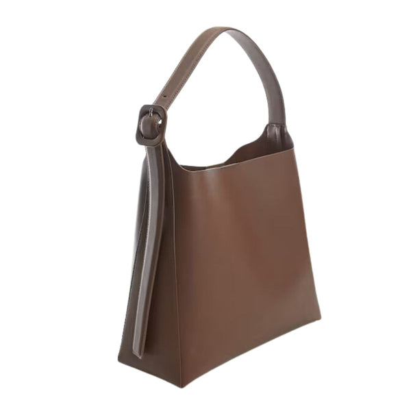 Glorix Leather Effect Shoulder Bag with Buckle